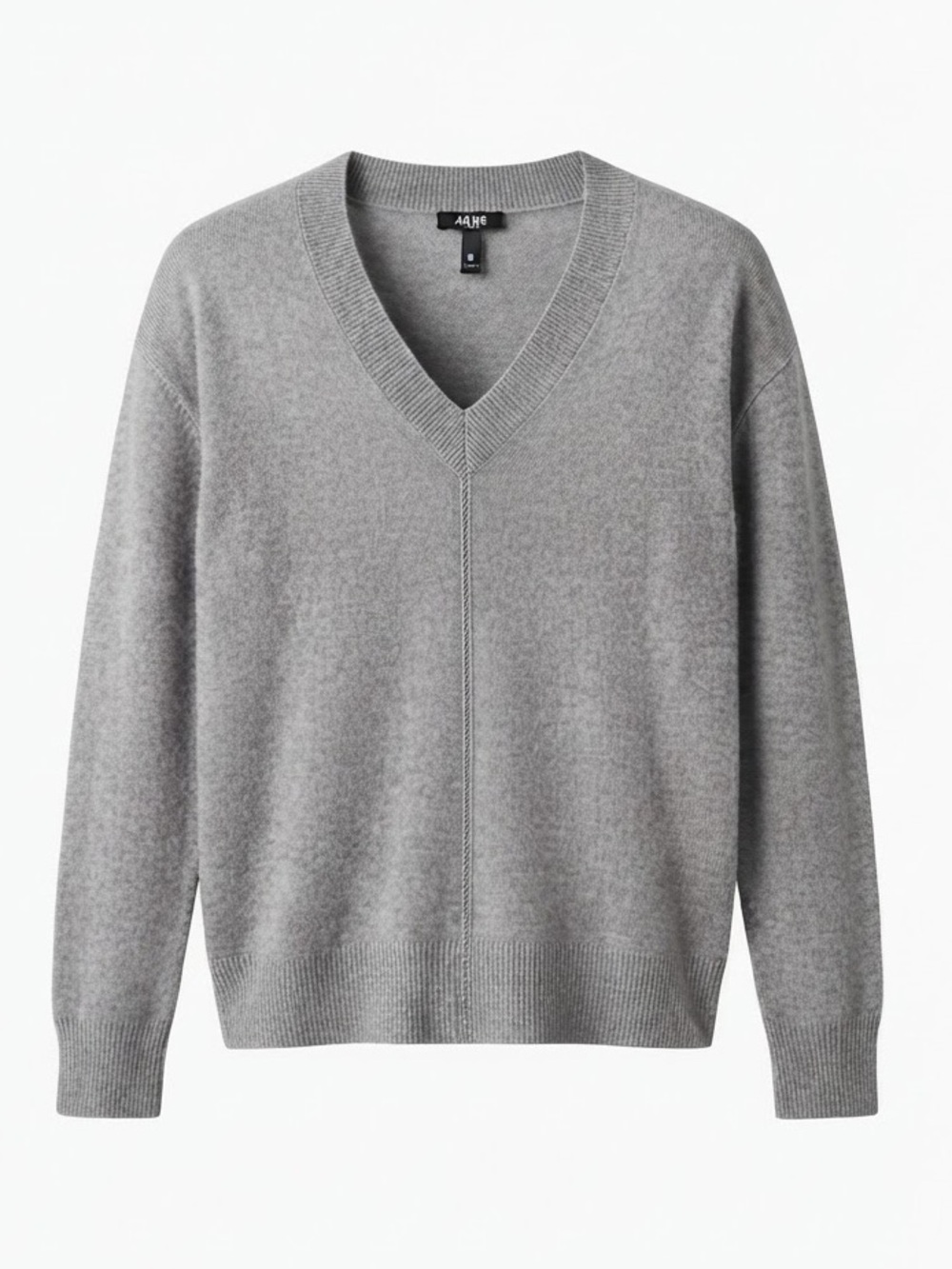 V-Neck Gray Women's Sweater